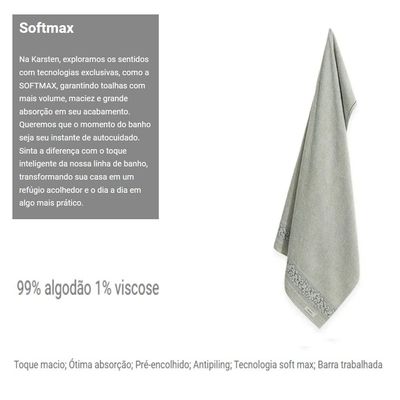 Toalha Rosto Provence 48cm x 80cm Karsten Matcha