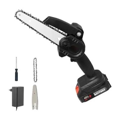Mini Motoserra Elética Portátil Potente Bateria Recarregável Serra Poda Galho Bateria 2X48V - Bivolt