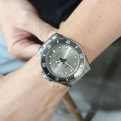 Relógio Casio Masculino Ref: Mdv-107d-8avdf Duro Diver Prateado