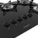 Cooktop Fogatti à Gás Fgt 5b Vidro Preto Flange Inox Preto Bivolt