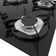Cooktop Fogatti à Gás Fgt 5b Vidro Preto Flange Inox Preto Bivolt