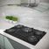 Cooktop Fogatti à Gás Fgt 5b Tc Vidro Preto Flange Esmaltada Preto Bivolt