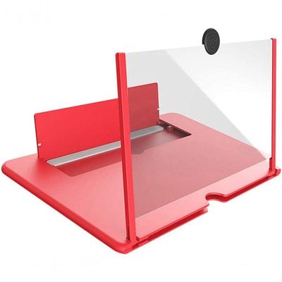 Lupa Tela De Celular, Amplificador De Tela 3d Hd, Proteção Para Os Olhos Vermelho