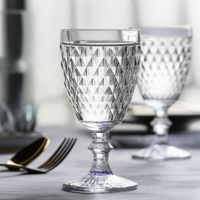 Kit 6 Copos Taças Detalhada água Jantar Suco Luxo
