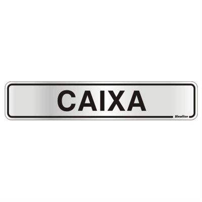 Placa De Alumínio Auto-adesiva 5x25cm Caixa - 100 At - Sinalize Placa Auto-ades.5x25cm(caixa) Sinalize 100at