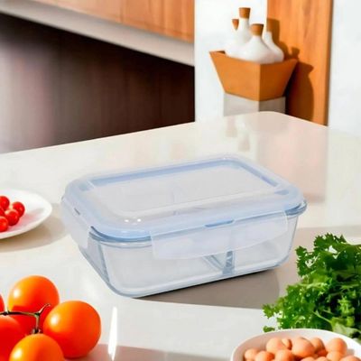 Vasilha De Vidro Hermética Com Tampa 1520ml Mantimentos Para Microondas Geladeira Comida Pote