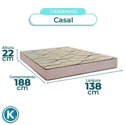 Cama + Bau Azul E Colchão D33 Casal - Maxsono Paropas