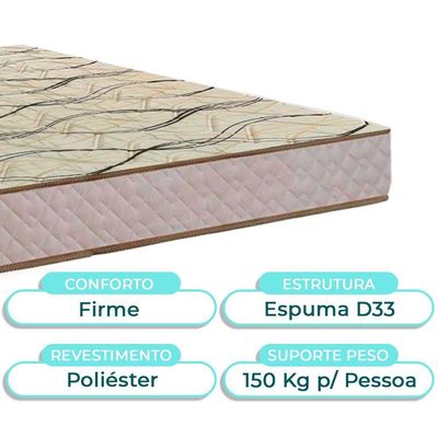 Cama + Bau Azul E Colchão D33 Casal - Maxsono Paropas