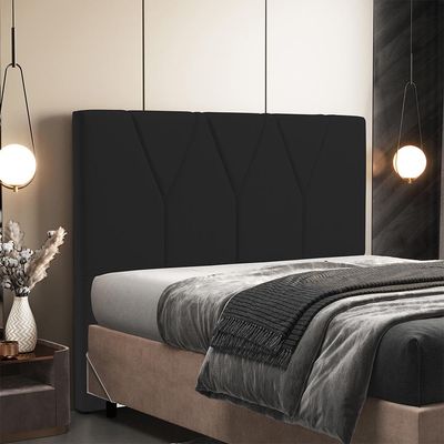 Cabeceira Cama Box Casal Queen 160 cm Aurora W01 Corano Preto - Lyam Decor