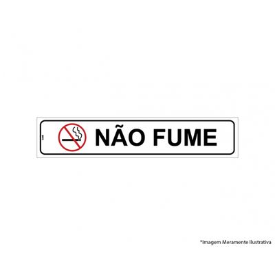 Placa Sinal.Pvc 05X25Cm Nao Fume Ref2355