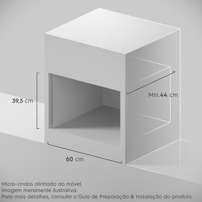 Micro-ondas de Embutir Continental 27L Preto com Função Tira Odor (MC2EP) 127V