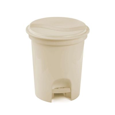 Lixeira Com Pedal 6,5 Litros Plasvale Nude