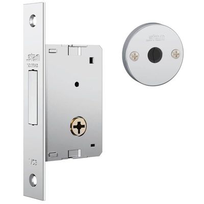 Fechadura Auxiliar 1001 Com Espelho De Inox Polido - 10810 - Stam Fechadura 1001 Esp De Inox Polido - 10810 - Stam