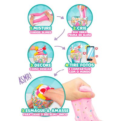 Kit Slime de Milkshake Slimy Sugary Crush Ice Cream - Creme