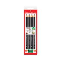 Lápis Grafite Faber-Castell Max Preto Nº2 com 4 Unidades e Apontador