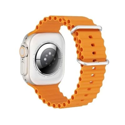 Relógio Digital Smartwatch Watch 9 Ultra Mini 41mm Pulseira Oceano Laranja