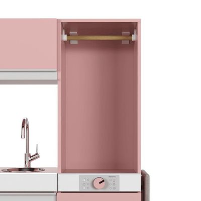 Cozinha Infantil Luli C/ Refrigerador, Fogão, Micro-ondas, Máq. Lavar/tabua Passar Rose