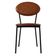 Cadeira Estofada Para Sala De Jantar Azuri Preto C01 Courino Caramelo - Lyam Decor