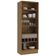 Cristaleira Botanic M628 80cm 2 Portas 1 Gaveta Kappesberg Nogueira/Fendi