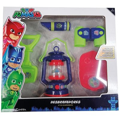 PJ MASKS CAMPING KIT COM LAMPIAO E BINOCULO