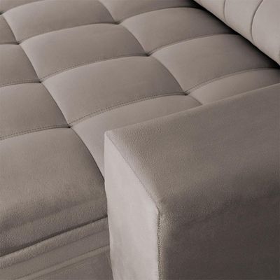 Sofá 3 Lugares Retrátil e Reclinável Mustang Veludo Castanho 230 cm