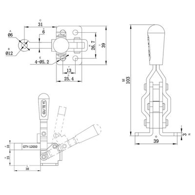 Grampo Aperto Rápido Vertical Gvv100 Vonder