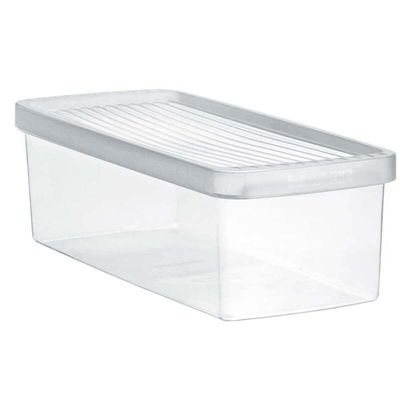 Conjunto 4 Potes Organizadores de Geladeira com Tampa Plásti