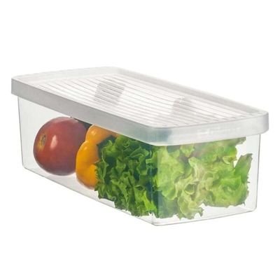 Conjunto 4 Potes Organizadores de Geladeira com Tampa Plásti