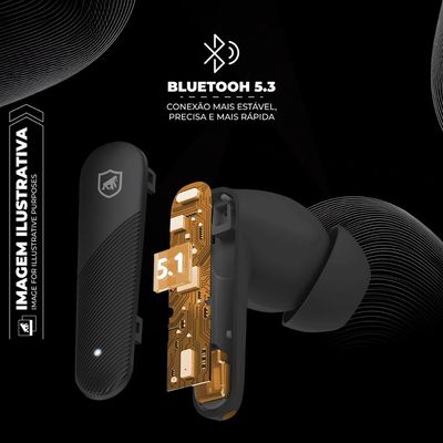 Earbuds - Fone de ouvido Bluetooth - Symetric - Preto - Gshield