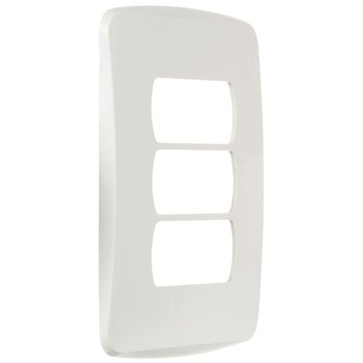 Placa 4x2 3 Postos Branca Miluz - S3b77130 - Schneider Placa 4x2 3 Posto Br Schneider S3b77130-miluz