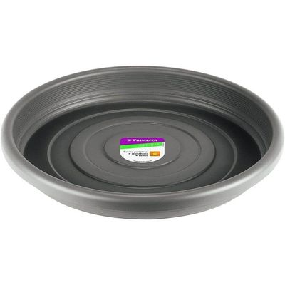 Prato De Plástico Para Vaso De Jardim Cinza 17 Cm - Pr6542-1 - Pinceis Atlas