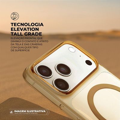 Capa case capinha para iPhone 17 Pro Max - Crystal Slim Magsafe - NÃO AMARELA - Desert - Gshield