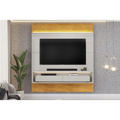 Painel Quarto P- Tv Até 70 Pol Taylor 179x207cm Bali-cedro - Dj Móveis
