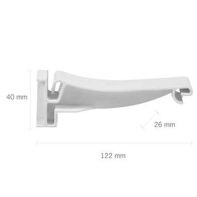 Suporte De Fixação De Calha Branco De 26x122mm - Cal-su*br - Astra Suporte Fixacao De Calha 26x122mm - Cal-su*br - Astra