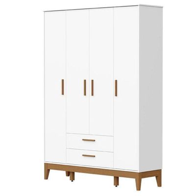 Guarda Roupa Infantil Flip 4 Portas Branco Acetinado - Reller