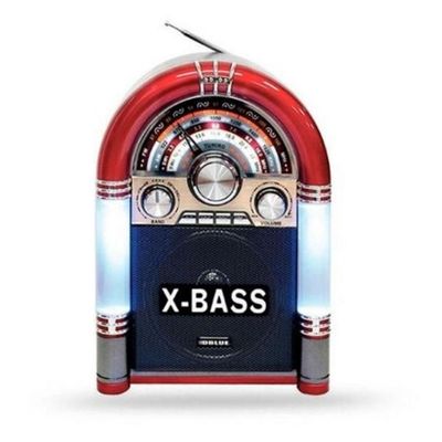 Mini Jukebox Radio Retro Bluetooth Am Fm Usb Sd Radio Mp3 Led Estilo Madeira Mdf Vintage Recarregavel Bivolt