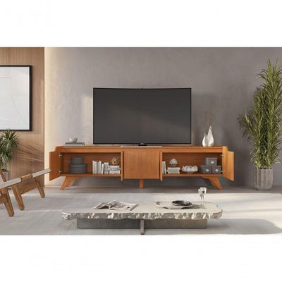 Rack Grecia 4 Portas E 1 Gaveta Mavaular Naturale