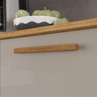 Cozinha Compacta Lia 3 Portas E 1 Gaveta Salleto Cinamomo/off White