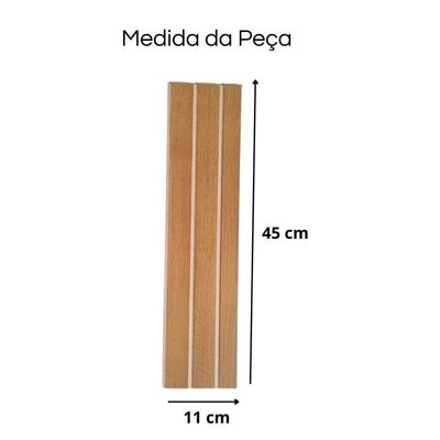 Painel Ripado Parede Versátil Kit 100 Placas Mdf 45 X 11 Cm Freijó