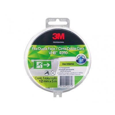 Fita Dupla Face 3M Vhb 12Mmx5M 4910 Blister
