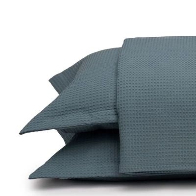 Colcha Queen 3 Peças Algodão Piquet Favo Dohler Azul