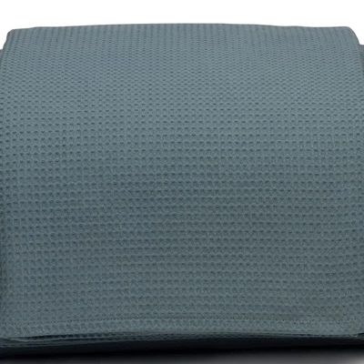 Colcha Queen 3 Peças Algodão Piquet Favo Dohler Azul