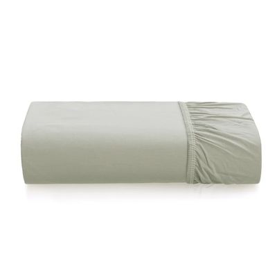 Lençol Solteiro com Elástico Algodão 200 Fios Tom Karsten Verde Salvia
