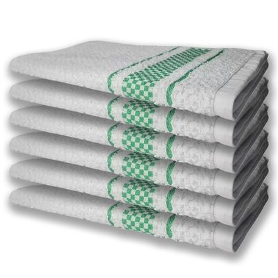 12 Panos de Prato Atoalhado Felpudo Premium Verde