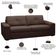 Sofá 3 Lugares Para Sala de Estar Living 235cm Vienne L06 Couro Marrom Café - Lyam Decor