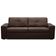 Sofá 3 Lugares Para Sala de Estar Living 235cm Vienne L06 Couro Marrom Café - Lyam Decor