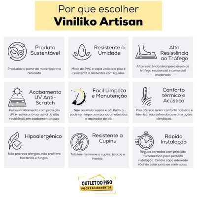 Piso Vinílico Lvt Artisan Viniliko Bahamas Com Acabamento Fosco E Proteção Anti Risco