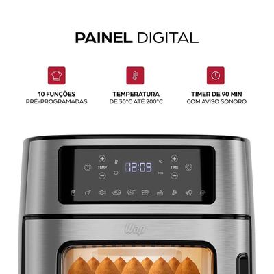 Fritadeira Elétrica WAP Air Fryer Oven Digital 12L 110V
