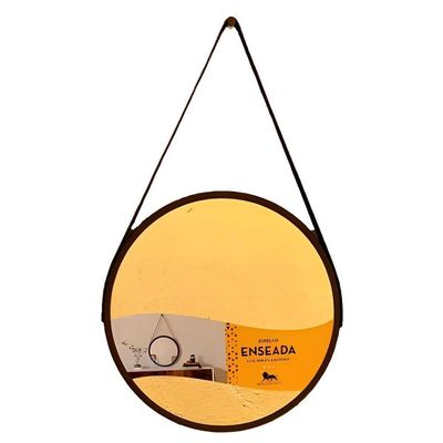 Espelho Redondo Linha Enseada 50 X 30cm Tabaco - 10302.075tb - Leão