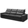 Sofá Retrátil Reclinável Para Sala 4 Lugares 290cm Aires F04 Veludo Cinza Escuro - Lyam Decor